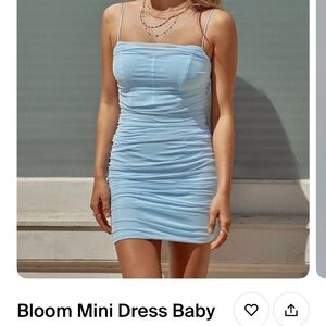 Bloom Baby Blue Mini Dress